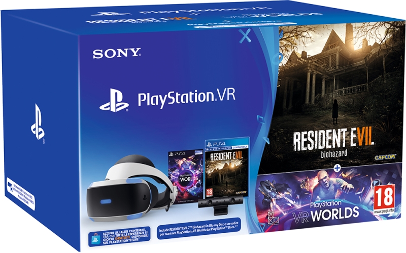 SONY Playstation Camera VR + VR Worlds + Resident Evil bundle 